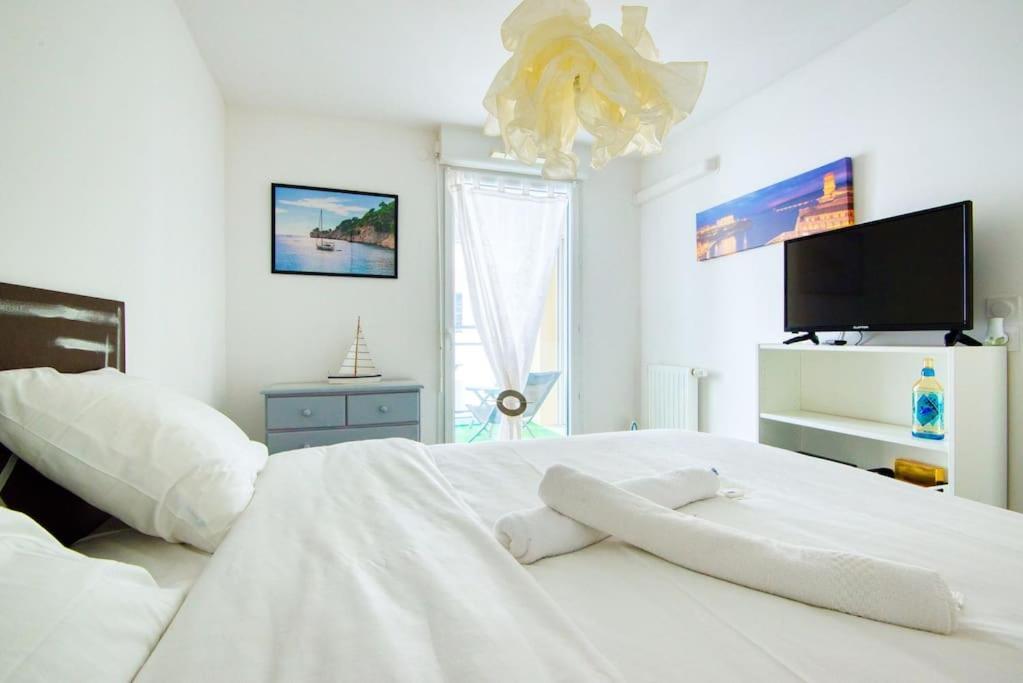 Super T2 Climatise Avec Balcon A Pied Plage Catalan Marseille Ngoại thất bức ảnh