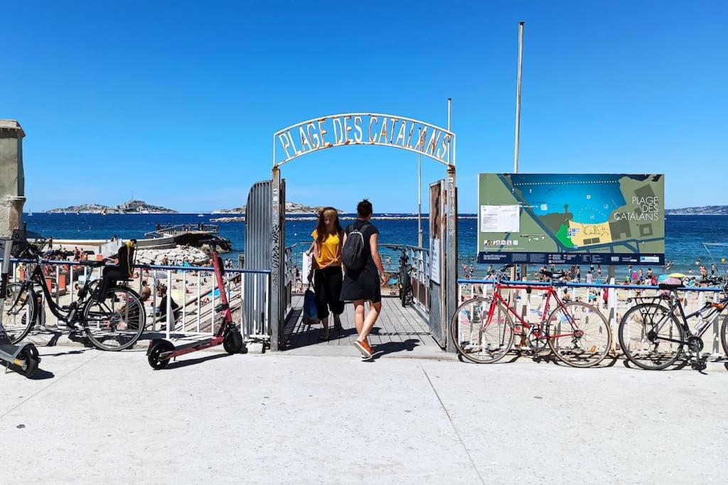Super T2 Climatise Avec Balcon A Pied Plage Catalan Marseille Ngoại thất bức ảnh